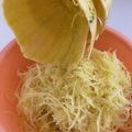 まめ郎's cooksnap of when they made そうめんかぼちゃ☆レンチン☆下ごしらえ.