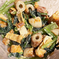 yutang's cooksnap of when they made 小松菜とちくわと油揚げのマヨ和え.