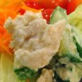 happykote's cooksnap of when they made きゅうりとサラダチキン♪ごまマヨサラダ.