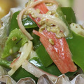 ゆけり３兄弟's cooksnap of when they made 簡単小鉢♪ ピーマンとカニカマのマヨ和え.