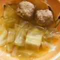 はにーくろーばー's cooksnap of when they made 巻かないロールキャベツ！肉団子スープ鍋.