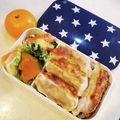 ゆいmaru3's cooksnap of when they made お弁当・・・170餃子のっけ弁当.