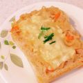 桜月❀咲良mommy's cooksnap of when they made 朝食に＊切干大根のトースト.