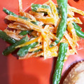 67luna's cooksnap of when they made レンジで簡単！人参といんげん胡麻マヨ和え.