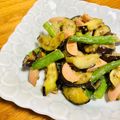 ねっちゃんっ's cooksnap of when they made なす/いんげん/魚肉ソの甘辛味噌炒め.