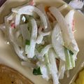 クック49L4Ho☆'s cooksnap of when they made 鶏ガラマヨ味☆大根とカニカマのサラダ.