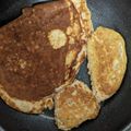 ＊実月＊'s cooksnap of when they made 卵なし★オートミールプロテインパンケーキ.