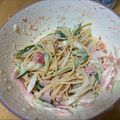 l I's cooksnap of when they made 明太子の和風サラダスパゲティ.