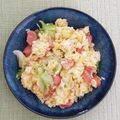 ペキのリリー's cooksnap of when they made レンジで簡単！ウインナーと玉子の炒飯.