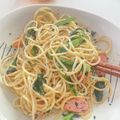 めんど子's cooksnap of when they made 昆布茶とゆかりdeお手軽☘️10分パスタ.