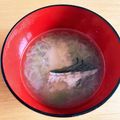 芋の水割り's cooksnap of when they made スズキの焼きあら汁.