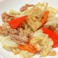 クックM6DK2O☆'s cooksnap of when they made 豚こまとキャベツの醤油炒め.