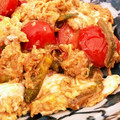 まっさまさママ's cooksnap of when they made トマトとゴーヤの沖縄卵とじ.