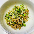 azbjbn's cooksnap of when they made 貝割れと茗荷のおかかまぶし納豆和え.