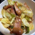 糖質OFF✿聖紫花✿'s cooksnap of when they made ウインナーとキャベツとピーマンの蒸し煮.