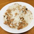 vabochan's cooksnap of when they made 梅で食べるしめじと挽肉の混ぜごはん.