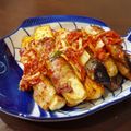 猫柳商店's cooksnap of when they made 茄子と豚バラ＆豆腐巻きのキムチ炒め.