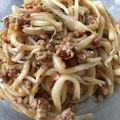 Rick_t's cooksnap of when they made 豚ひき肉ともやしのにんにく味噌焼きうどん.