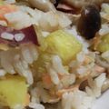 あゆたっくん's cooksnap of when they made ☆鮭とさつま芋きのこの秋の炊き込みご飯☆.