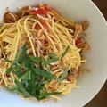yagiey's cooksnap of when they made 大葉としらすとトマトのペペロンチーノ.