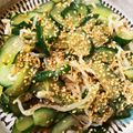 Tocchan128's cooksnap of when they made レンジで時短簡単！胡瓜ともやしのナムル.