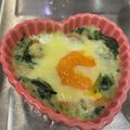 SHiO★mam's cooksnap of when they made 卵とほうれん草のココット♪簡単レンジで.