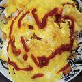 れんすけ81's cooksnap of when they made 簡単ランチに卵1個でオムライス.