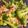のりのりのりべい's cooksnap of when they made 豚こまとブロッコリーふわふわ卵の中華炒め.