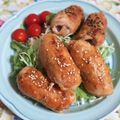 mmameco's cooksnap of when they made 焼肉のタレで♪大根の豚肉巻き.