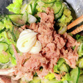 クックEJ5CQ0☆'s cooksnap of when they made 白菜ときゅうりのツナマヨ和え.