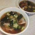 きらり流れ星's cooksnap of when they made 豚しゃぶ鍋残り出汁リメイク　わかめスープ.