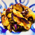 kinniko's cooksnap of when they made 茄子と大葉の梅干し炒め.