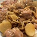 sacching's cooksnap of when they made 長芋と鳥もも肉の甘辛炒め.