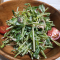 fu♪♪'s cooksnap of when they made 豆苗としめじのごまマヨ和え【作り置き】.