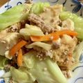 ほりもも's cooksnap of when they made キャベツとひき肉、厚揚げのみそ炒め.