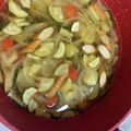 猫のミイヤ's cooksnap of when they made ズッキーニとウインナーのカラフルスープ♪.