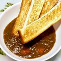 にきけん's cooksnap of when they made カレーリメイク「角切りトースト＆カレー」.