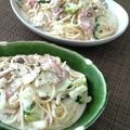 あず7225's cooksnap of when they made ベーコンときのこのクリームパスタ.
