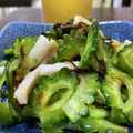 クックUW92JL☆'s cooksnap of when they made ゴーヤとかまぼこの塩昆布和え.
