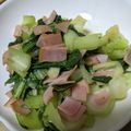 じゅんともた's cooksnap of when they made お弁当にも簡単一品　チンゲン菜とハム炒め.