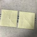Ruriluru's cooksnap of when they made スライスチーズの切り方.