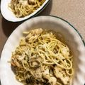 ame-ikuru's cooksnap of when they made ペスト・チキン・パスタ.