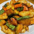 おっちょ母's cooksnap of when they made かぼちゃとチキンの味噌バター炒め.