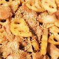 やえまりも's cooksnap of when they made 常備菜☆蓮根と豚バラ肉のきんぴら☆.
