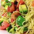 純子50Plus's cooksnap of when they made トマトとアボカドの冷製パスタ.