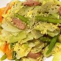 ☆ごはんできた☆'s cooksnap of when they made キャベツとウインナーのたまご炒め.