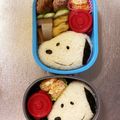 Chaaa_room's cooksnap of when they made キャラ弁★簡単スヌーピーおにぎり.
