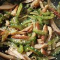 ameうめ's cooksnap of when they made ゴーヤとちくわの炒めもの.