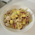 mocavara's cooksnap of when they made コクうま♪さつまいもと鶏肉のオイマヨ炒め.