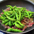 ｸﾏﾘｴ's cooksnap of when they made 甘長とうがらしと牛肉の甘辛炒め☆.
